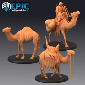 Camel, Dungeons & Dragons Miniatures, Fantasy D&D RPG Desert Animal - Picture 1 of 5