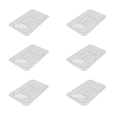 AcMax 6 Stück Polycarbonat Deckel GN 1/4 Gastronormbehälter GN-Behälter Gastrono