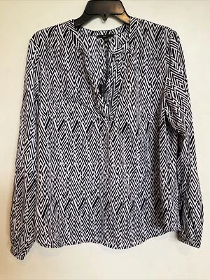 Геометрический Milano верхний легкий блузка v-образным вырезом размер большой новый с Ярлыками - Изображение 1 из 3