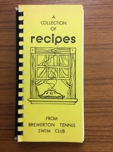 Vintage BREMERTON TENNIS SWIM CLUB Collection Of Recipes COOKBOOK Washington WA - Bild 1 von 2