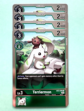 Digimon Card Game - Terriermon BT3-046 Resurgence Reprints Holo Rare (4 Cards)