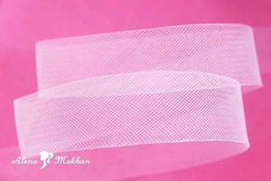 4 yards 1 1/4" White Crinoline Crin Horsehair Braid Trim For Millinery Hats - Picture 1 of 1