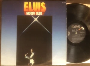 ELVIS PRESLEY Moody Blue - SUPER RARE 1977 Black Vinyl Original 1S/1S - TOP COPY - Foto 1 di 5