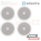 4X ADASTRA C6D 6.5" 2-Way Ceiling Speakers With Directional Tweeter 100W WHITE