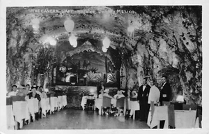 RPPC Cavern Cafe Nogales Sonora Mexico Postcard Dining Room Bandstand UNPOSTED - Picture 1 of 2