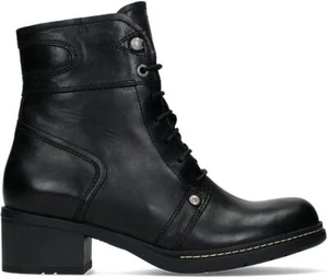 WOLKY Women's RED DEER WR Lace-Up Side-Zip Ankle Boot, Black Leather, Size 41 - Picture 1 of 8