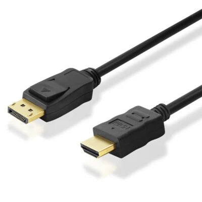 3 Meter DisplayPort Kabel DP Stecker auf HDMI für PC Monitor Computer Laptop 3m - Bild 1 von 2