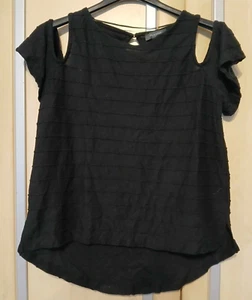 Primark Damen Tshirt Größe 42, schwarz ,kurzarm, Schulterfrei - Bild 1 von 3