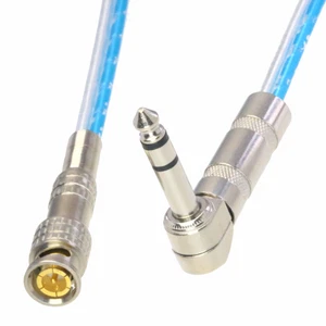 6.35mm 1/4" TRS stereo elbow to BNC male HD-SDI Speaker mixer audio cable 1~16FT - Picture 1 of 4