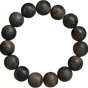 16mm*14 Genuine Wild Nha Trang Agarwood Bracelets Malas Meditation Prayer Beads - Picture 1 of 10
