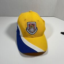 Challenger British Soccer Mens Hat Cap Hook Loop Yellow Logo Crest