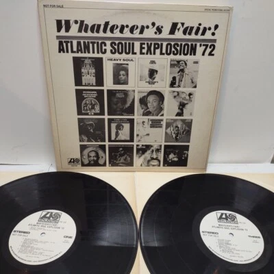 Whatever's Fair! Atlantic Soul Explosion '72 Vinyl 2LP White Label Promo 1972  - Image 1 of 4