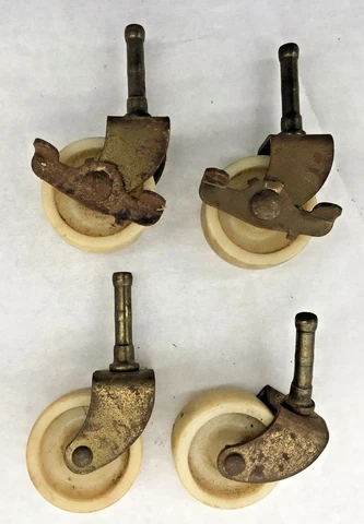 Furniture Caster Wheels - Plastic Wheels (Lot of 4) Cover