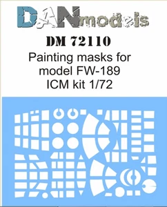 Máscaras de pintura Dan Models 72110 - 1/72 para modelo FW-189 (ICM 72291-72294) - Imagen 1 de 2