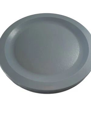 8 Vintage Cambro Huntington Blue 7 1/4” Diameter Sides Plates 725CWNR Wear Prese - Image 1 of 4