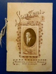 Folleto de recuerdos antiguo de quinto grado de la escuela pública victoriana de Oleans Town de Indiana - Imagen 1 de 6