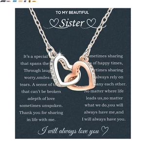 Sister Gifts from Sister Necklaces for 2 Big Sister Little Sister Birthday Gifts - Picture 1 of 6