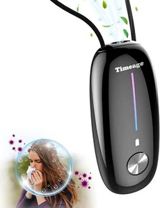 Travel Air Purifier,Timeage Wearable Air Purifier Necklace, Portable Mini Air Io - Picture 1 of 9