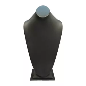 15"H Slate Gray Leatherette Necklace Stand Display Fixture Retail Store Showcase - Picture 1 of 4