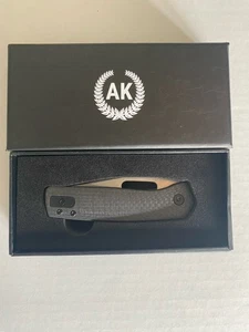 Asher Knives Spiro CF Liner Lock S35VN Drop Point - Picture 1 of 10