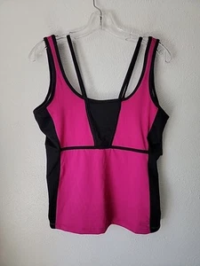 Marika Tek Racerback Tank Top Womens L Pink  Activewear Colorful New READ - Picture 1 of 9