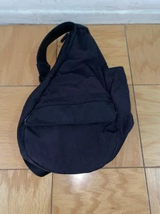 L.L.Bean Ameribag Healthy Backpack Sling Crossbody Black Pockets Zip - Picture 1 of 12