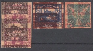 HRADCANY PRAGUE CASTLE by MUCHA 1918 - 4x MAKULATUR PROOF PRINT - SELTEN !! -MNG - Picture 1 of 1