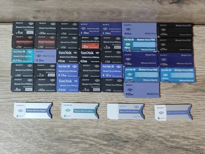 34 x MEMORY STICK Pro Duo Magic Gate Memory Cards Bulk Job Lot - Image 1 of 4