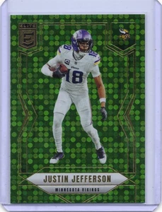2025 Panini Donruss Elite - Justin Jefferson #62 Green Disco Vikings - Picture 1 of 2