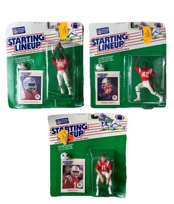 1988 alineación inicial Tony EASON Stanley Morgan Andre Lippett Patriots - lote de 3 Foto 1 de 4