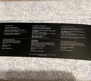 Ralph Lauren Full Sheet Set Paisley Blue White 4 Pc - Picture 1 of 2