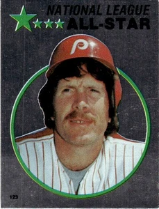 1982 O-Pee-Chee Canada Bi-Lingual Sticker Mike Schmidt California Angels #123 - Foto 1 di 2