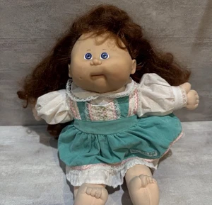 Bambola Vintage Cabbage Patch Talking Kids 1987 Capelli Rossi Occhi Blu Non Funzionante - Foto 1 di 14