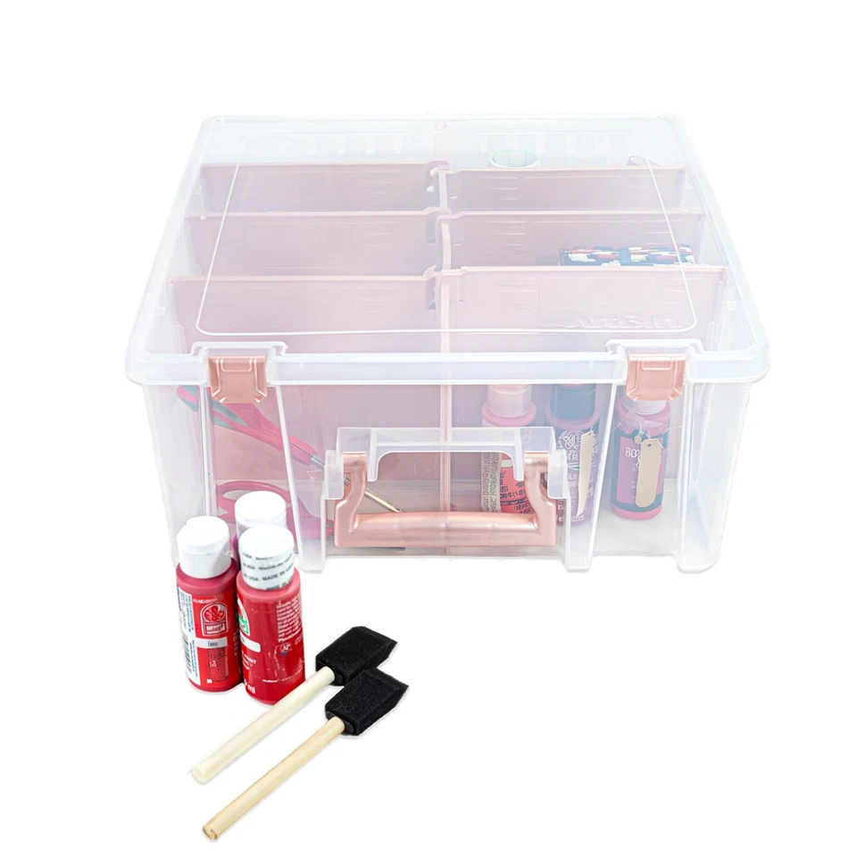 ArtBin 6990RK Super Satchel Double Deep Portable Art & Craft Organizer with ...