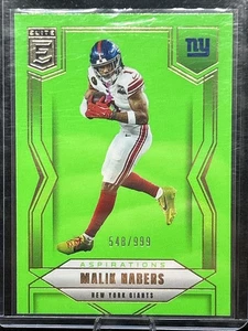 2025 Donruss Elite #5 Malik Nabers Aspirations Lime Green /999 New York Giants - Picture 1 of 2
