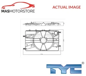 SUPPORT COOLING FAN TYC 825-0018-1 I NEW OE REPLACEMENT - Picture 1 of 5