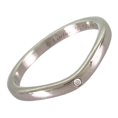 Платиновое кольцо с бриллиантом Cartier Ballerina curve CRB6037200 - Изображение 1 из 4
