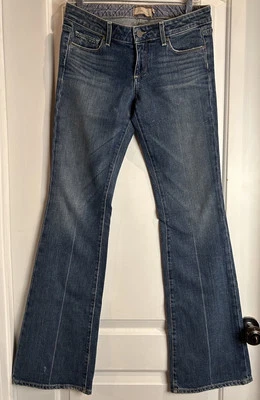 Paige Premium Denim Laurel Canyon Dark Wash Low Rise Flare Jeans Women’s Size 28 - Image 1 of 4