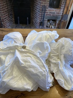 Hearth And Hand Magnolia White Duvet, 55% Linen Face - Image 1 of 4