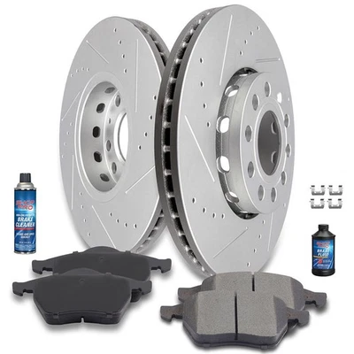 Drill Slot Front Brake Pads And Rotors For Audi A4 Volkswagen Passat 1.8L - Image 1 of 2