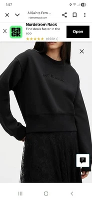 Sudadera Allsaints Fern nueva con etiquetas, talla M Foto 1 de 4