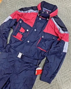 Traje de esquí de una pieza para hombre talla XL marcador traje de nieve snowboard moto de nieve negro aislado - Imagen 1 de 21