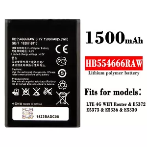 New HB554666RAW 1500mAh Battery For Huawei LTE 4G E5372 E5373 E5336 E5330 - Bild 1 von 5