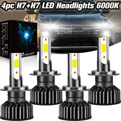 For BMW 3 Series 1998-2010 LED Headlight Globes Bulbs High Low Beam Kit 28000LM - image 1 of 4