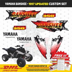 1997 Yamaha Banshee Replica Graphics Decals Stickers White High Tech Vinyl NEW - Picture 1 of 2