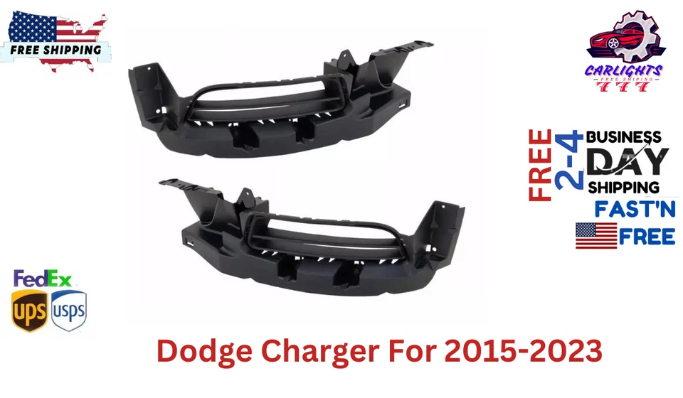 Fits Dodge Charger Fog Light Trims For 2015-2023 Front Left & Right Side Set 2pc Foto 1 de 4