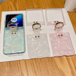 Hülle für Motorola Razr 40/Razr 40 Ultra Stoßfest Ring Ständer Glitzer IMD Abdeckung - Bild 1 von 14