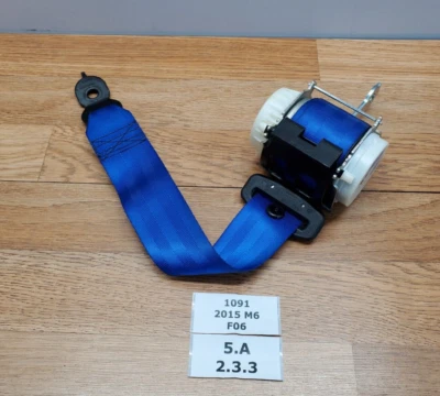✅12-19 OEM BMW F06 640 650 M6 Rear Passenger Seat Belt Seatbelt Retractor Blue * - Image 1 of 4