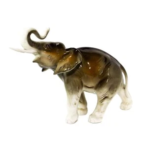 Royal Dux Porcelain Large 11" Elephant Figurine Sculpture Czechoslovakia - Picture 1 of 7