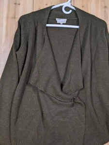 Vince x A Pea in the Pod Cardigan Sweater S Brown Cashmere Wool Maternity Pin - Picture 1 of 8